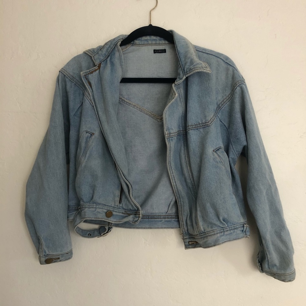Brandy Melville Moto Jean Jacket